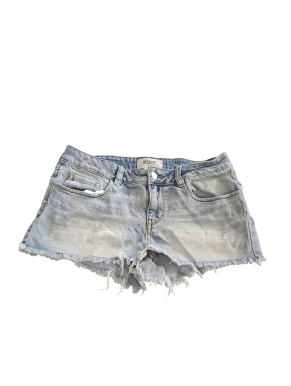 PINK Victoria's Secret Distressed Light Wash Cut Off Shorts